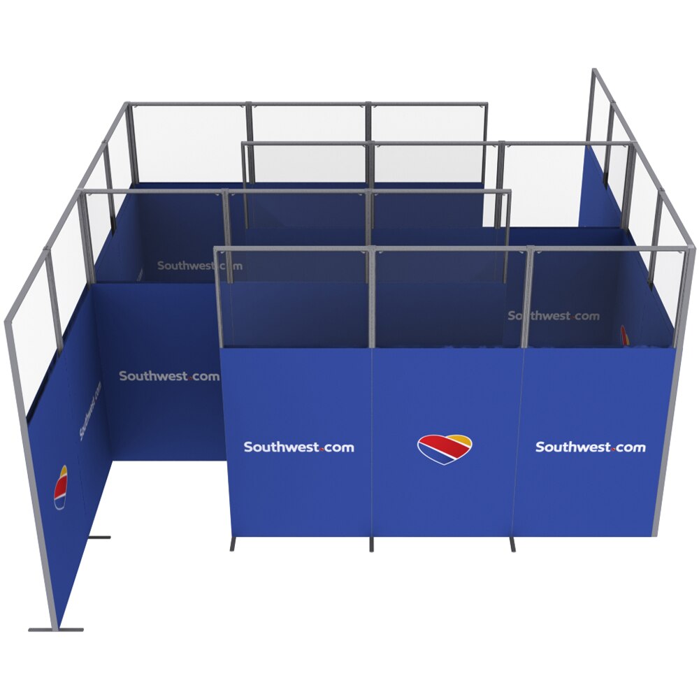 QSEG Queue S Shape — 4 Row / Printed with 28in Clear Window